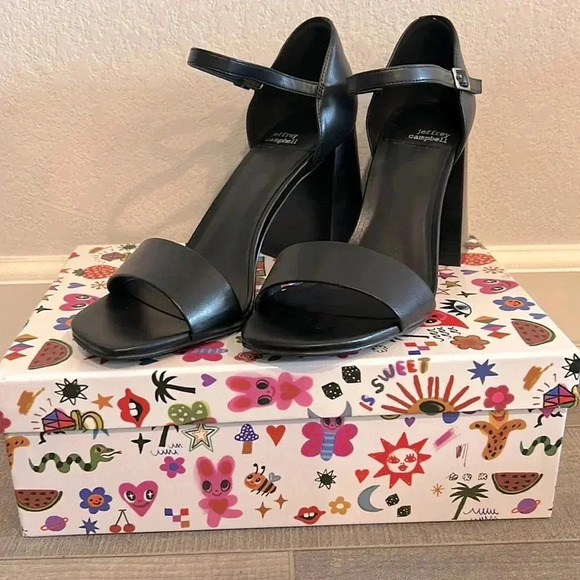 Jeffrey Campbell Chunky Heel Sandal - Picture 1 of 8
